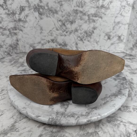 Charlie 1 Horse Lucchese Tan Mad Dog Size 6.5 Distressed Goat Leather Western - Picture 8 of 12